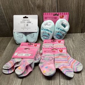 Love in the Air My First Valentine's Day 2 Pair Slippers 4 Pair Elephant Socks